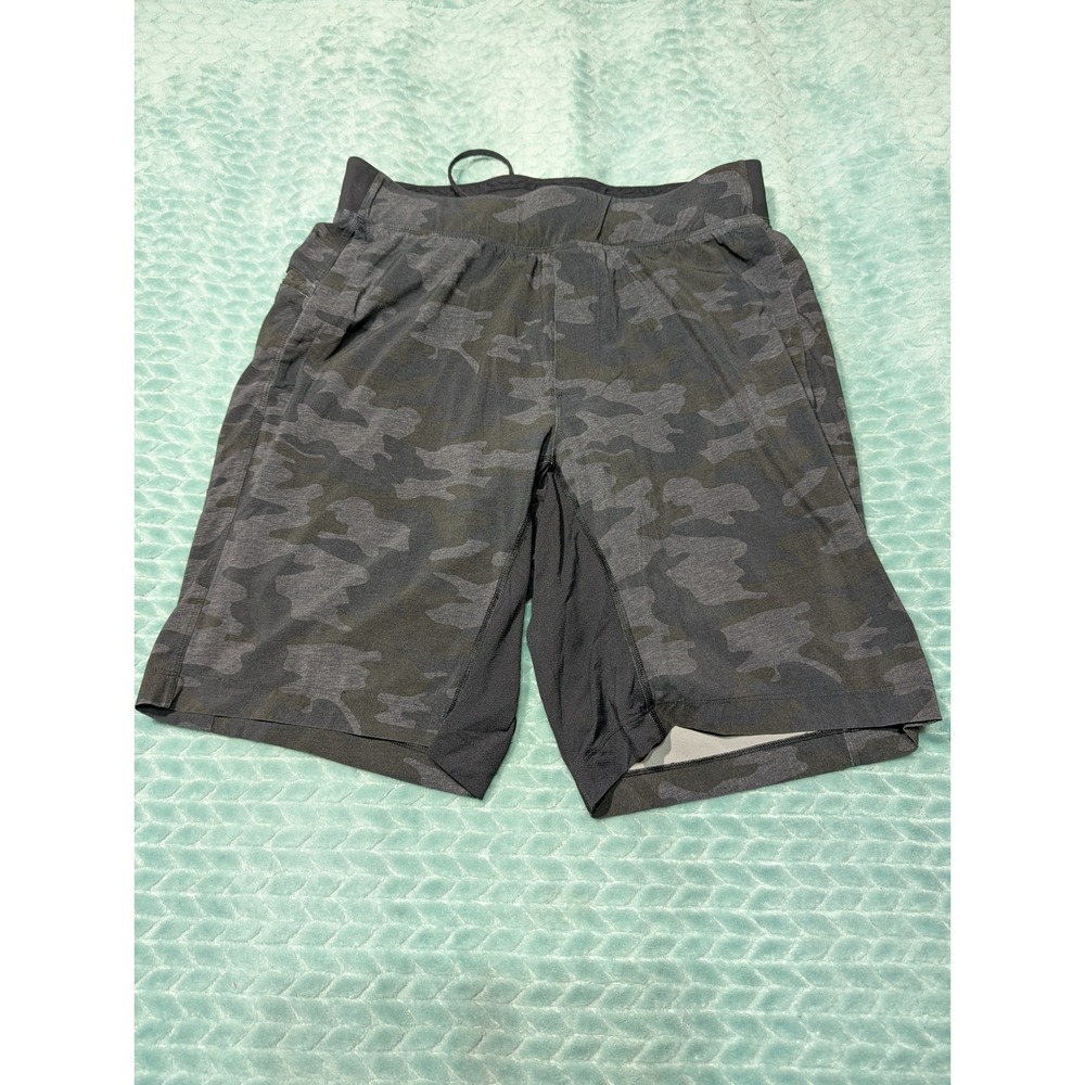 Lululemon Pace Breaker Lined Shorts Heritage 365 Camo Deep Coal Multi Mens